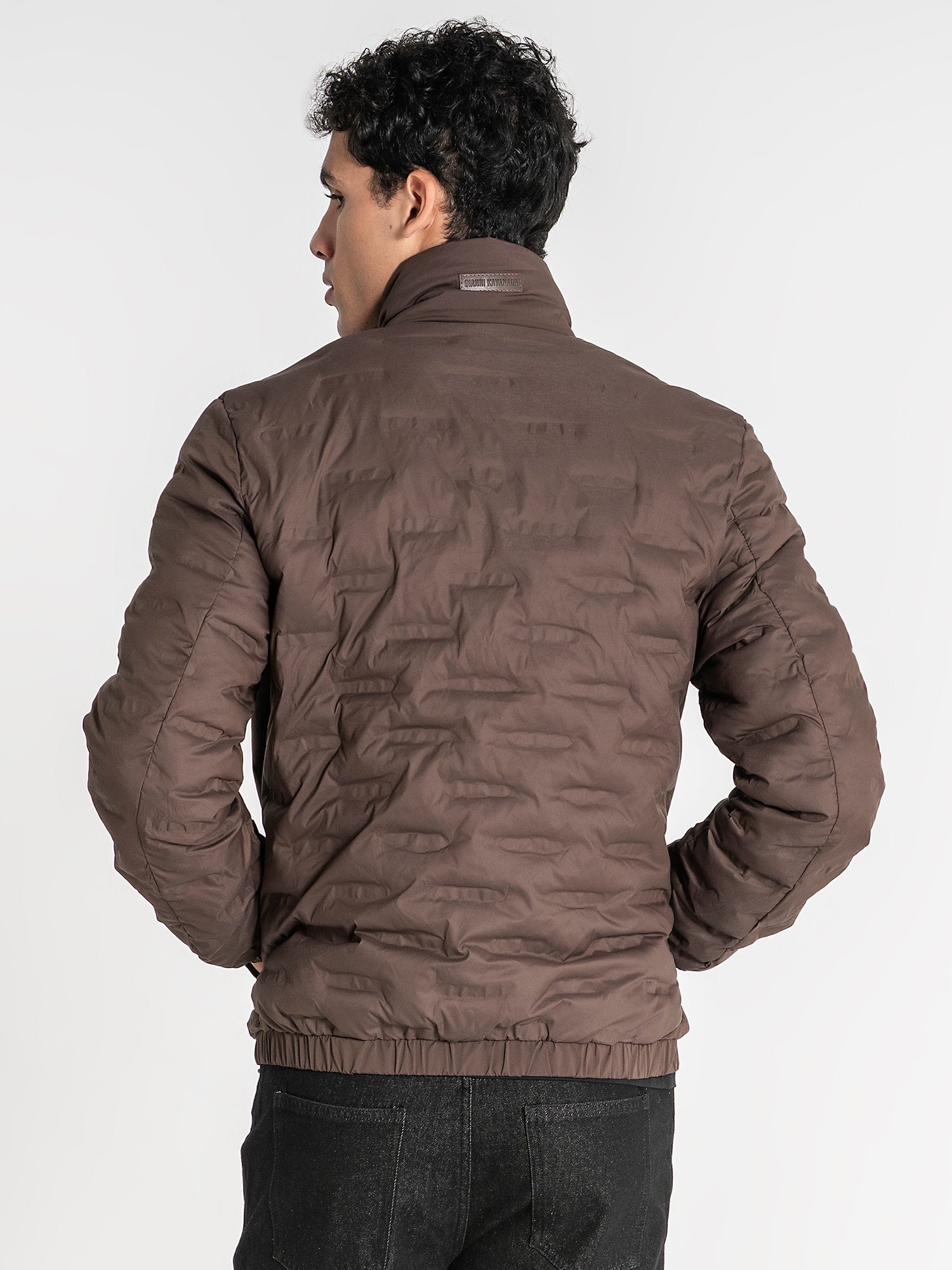 jackets / Brown Code Puffer Jacket