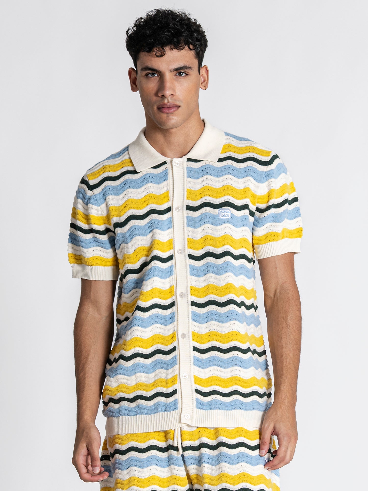 shirts / Multicolor Wave Knit Set