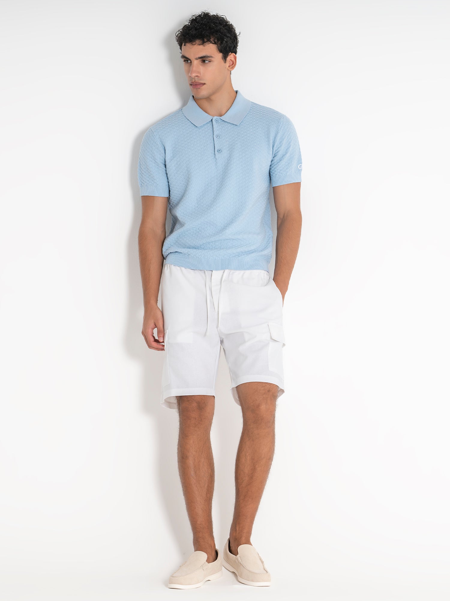 polos / Blue Pop Knit Polo