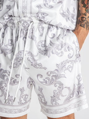 shorts / White Majestic Satin Shorts