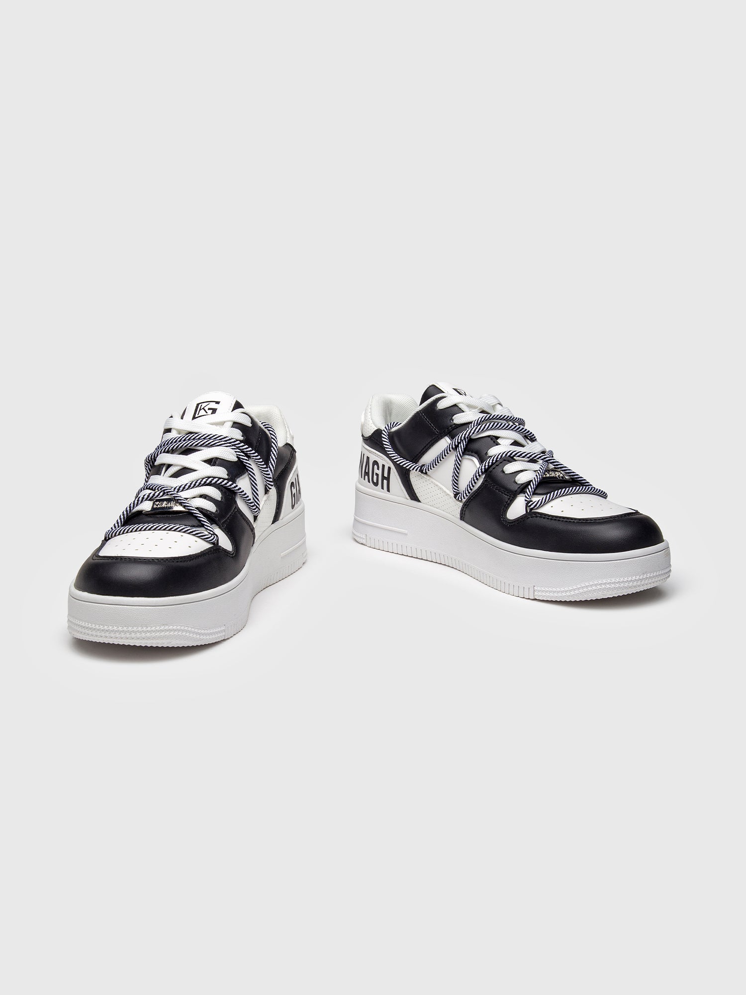 sneakers / Black Wrapped Striped Sneakers