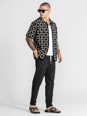 shirts / Black Nature Knit Shirt