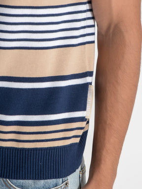 t-shirts / Blue Retro Knit Tee