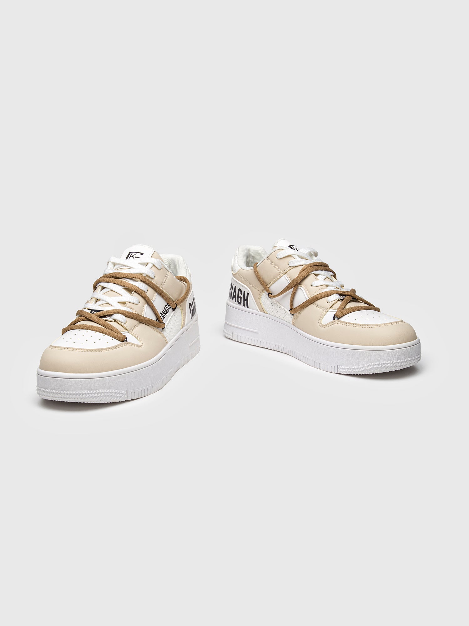 sneakers / Beige Wrapped Sneakers