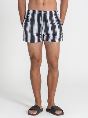 swimshorts / Black Striped Swimshorts