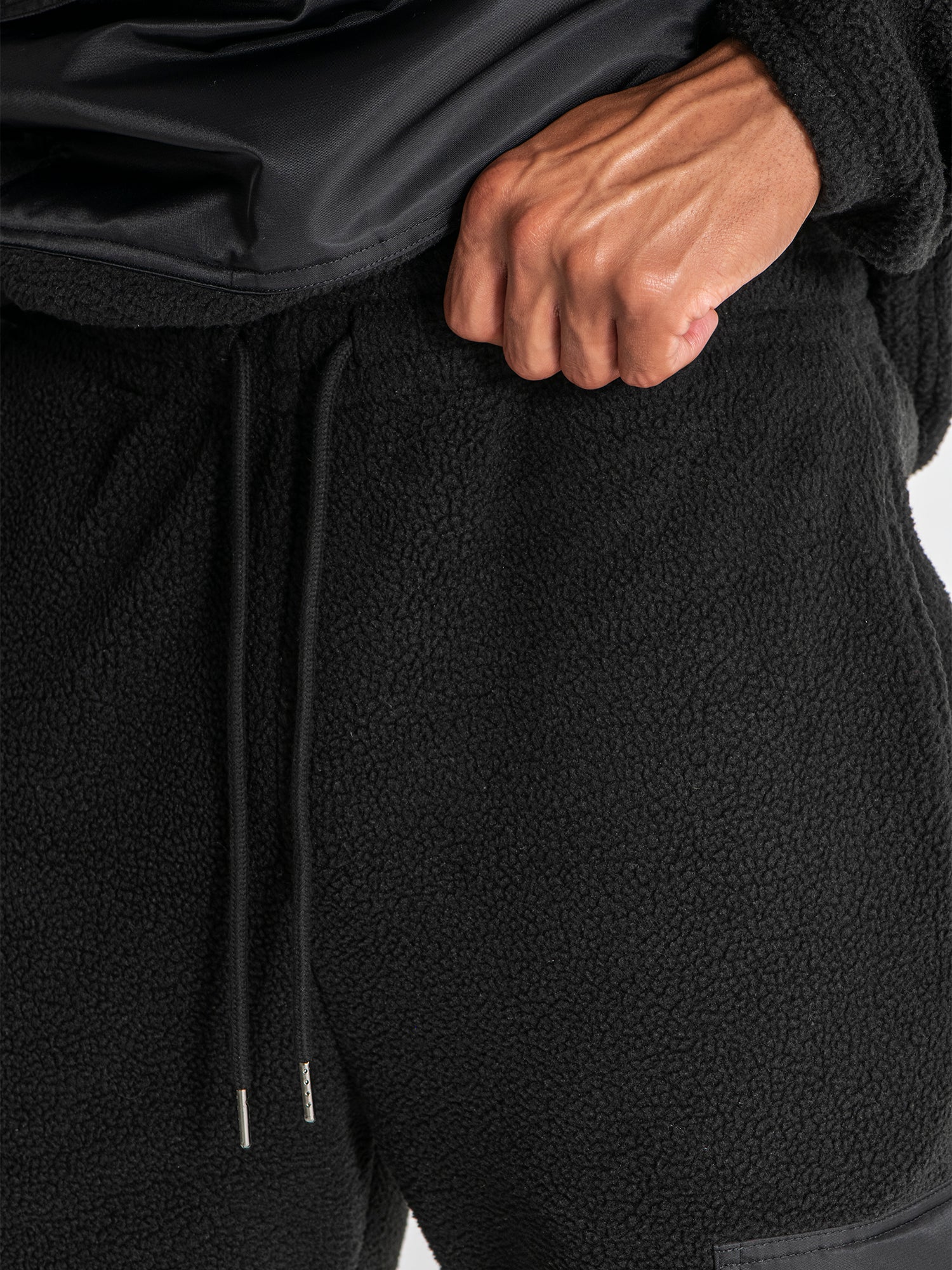 joggers / Black Cargo Sherpa Joggers