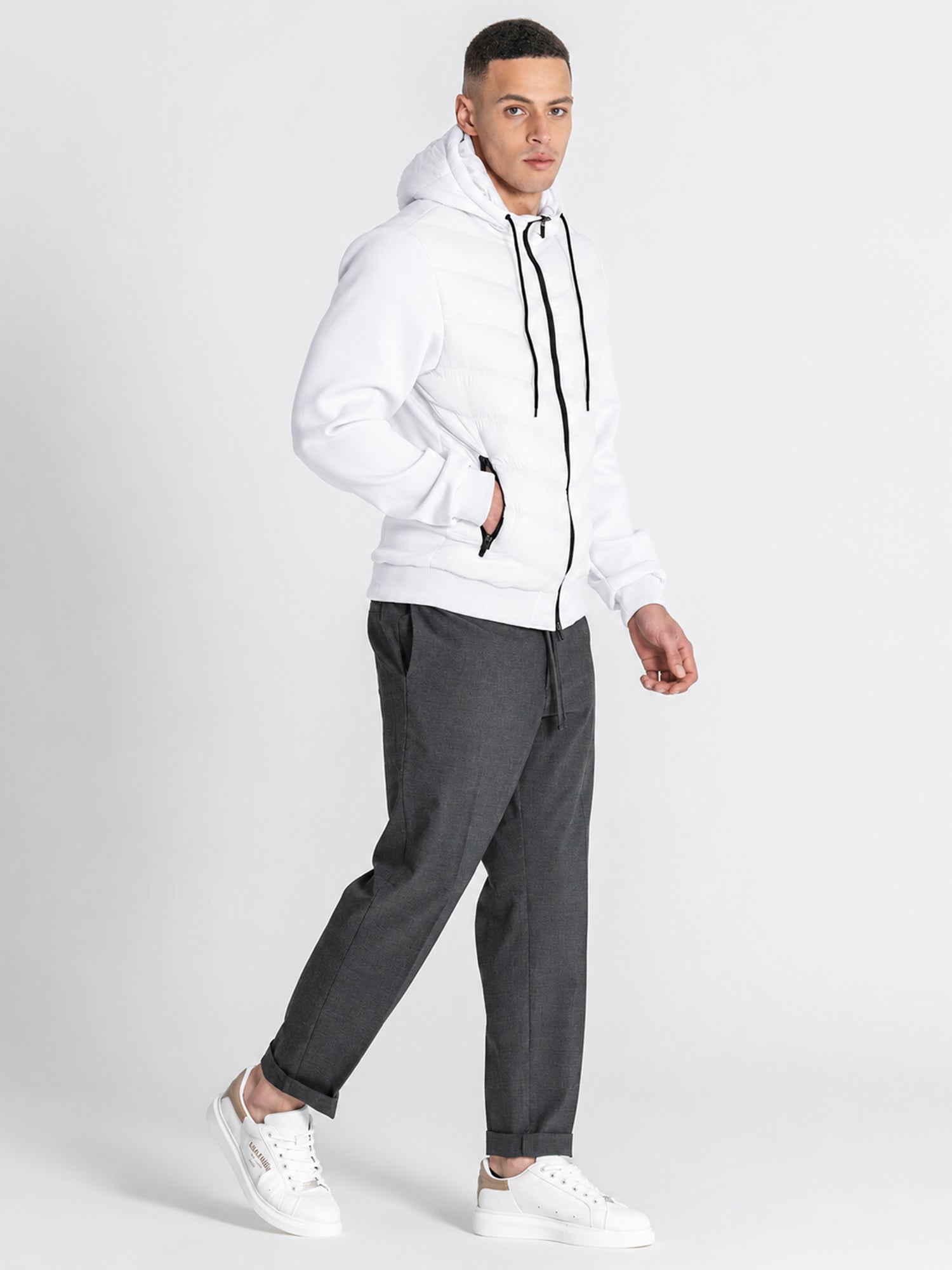 jackets / White Aero Hoodie Jacket