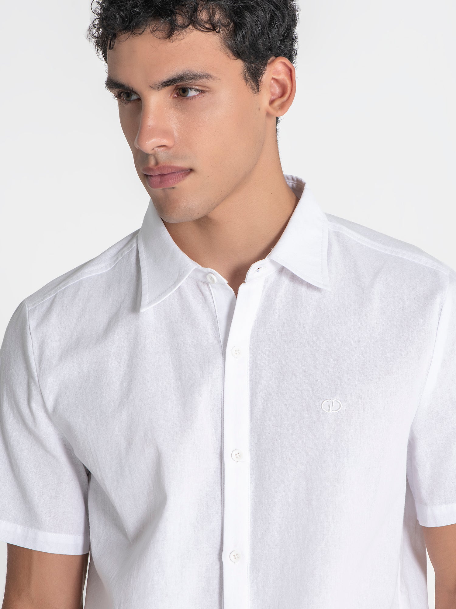 shirts / White GG Linen Shirt