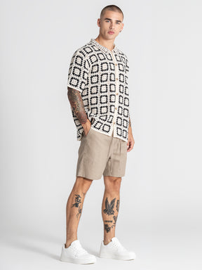 shirts / Beige Nature Knit Shirt