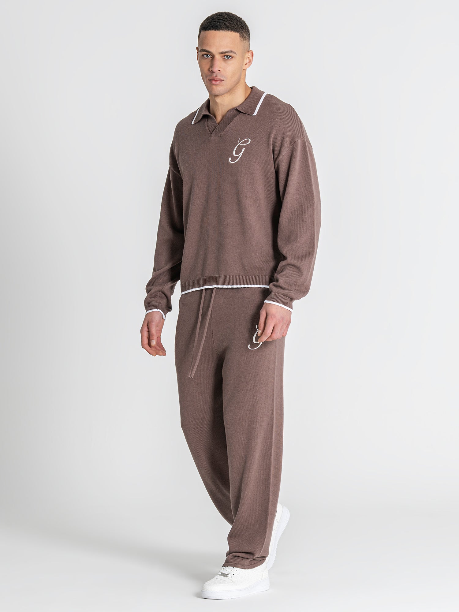 polos / Brown G Knit Sweater Polo