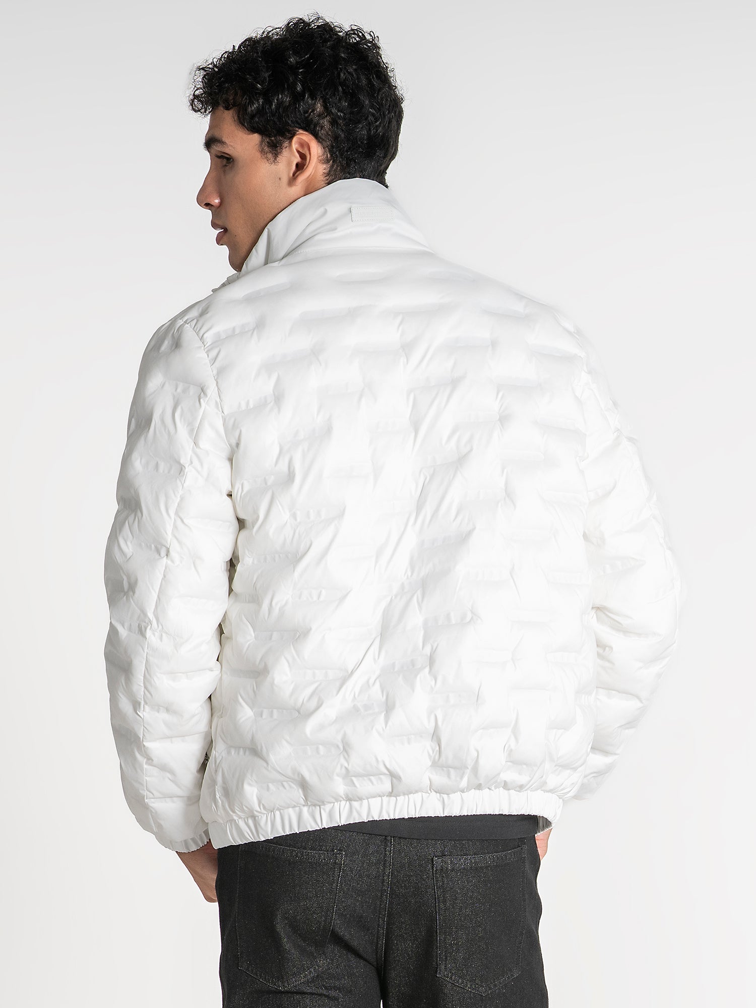 jackets / White Code Puffer Jacket