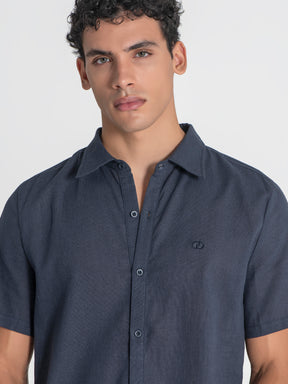 shirts / Dark Blue GG Linen Shirt