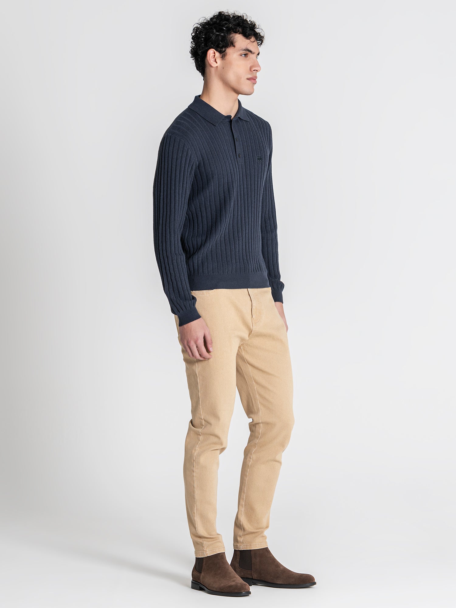 polos / Blue Essential Knit Polo