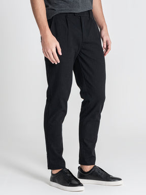 pants / Black Pleated Chino Pants