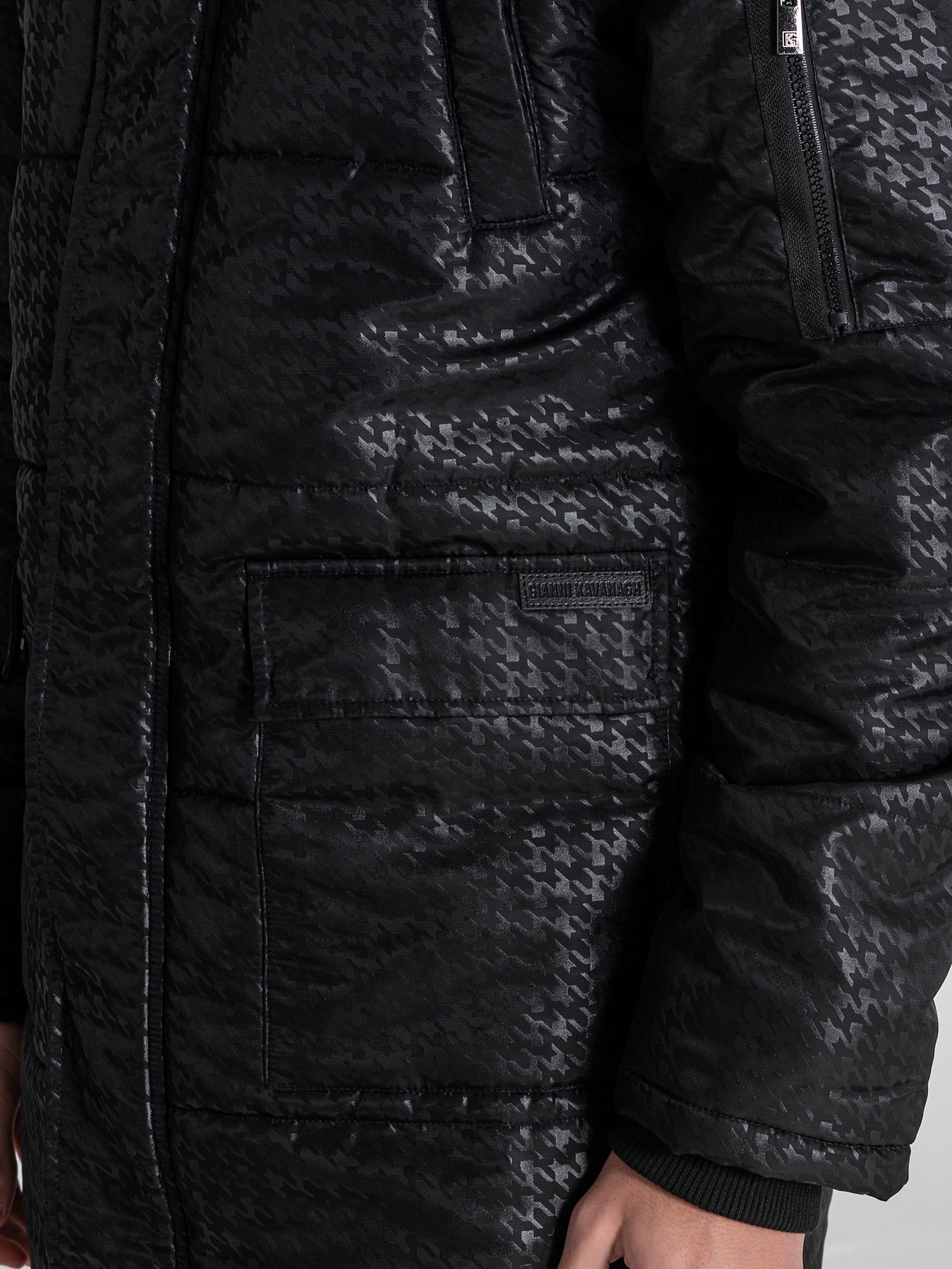 overcoats / Black GK Houndstooth Coat