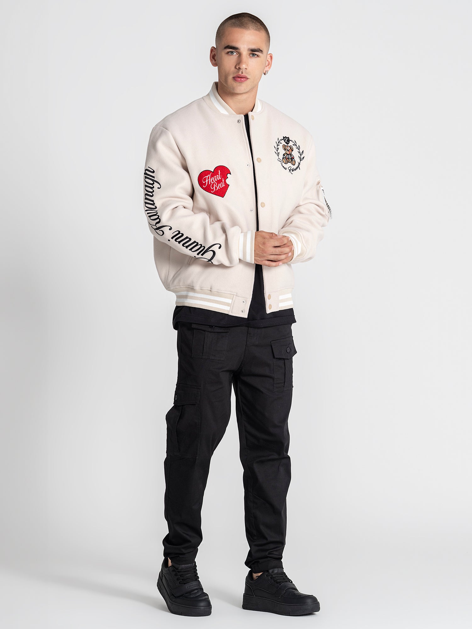 bombers / Beige Noble Bear Bomber Jacket