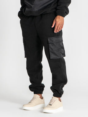 joggers / Black Cargo Sherpa Joggers