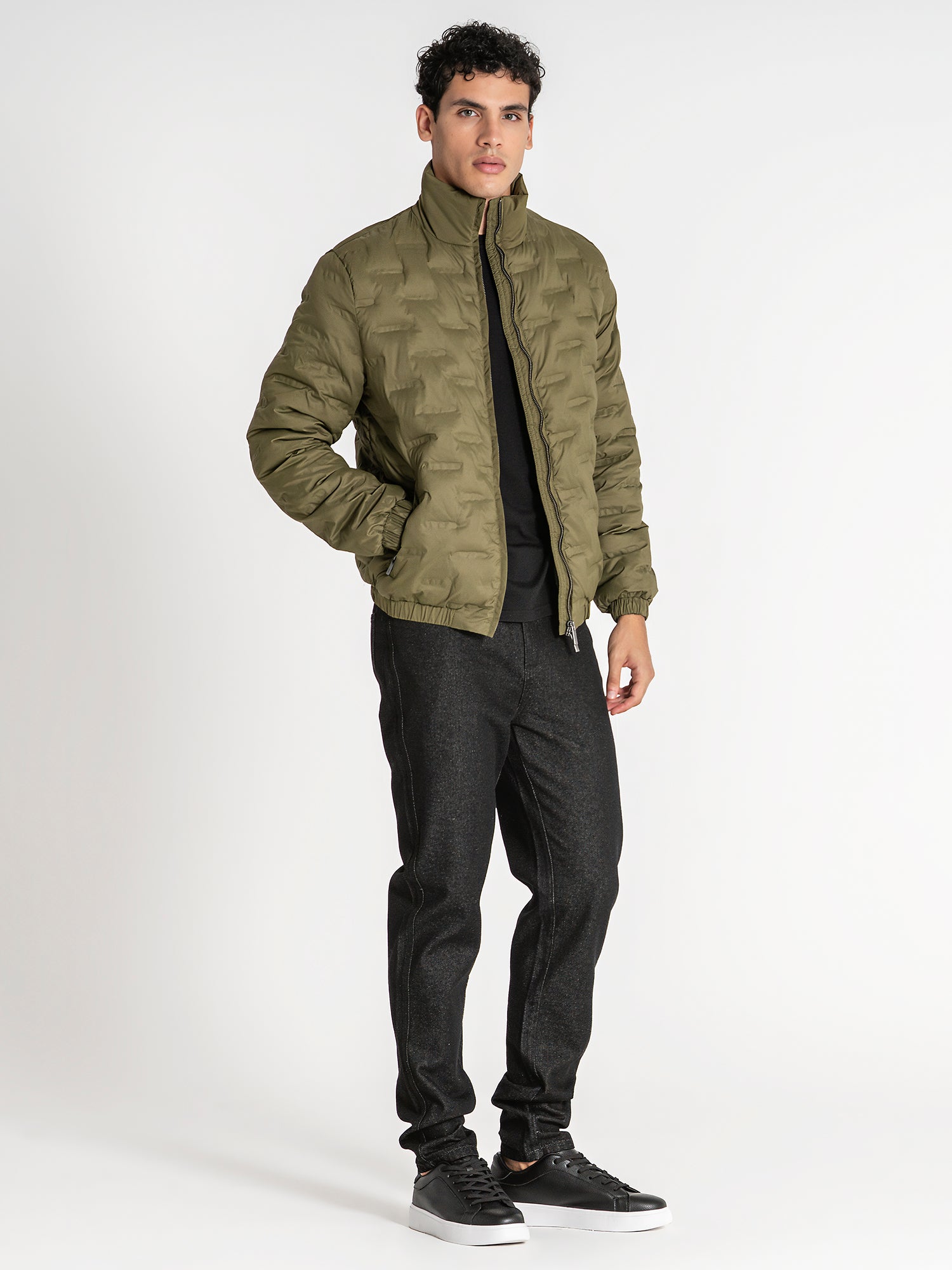 jackets / Green Code Puffer Jacket