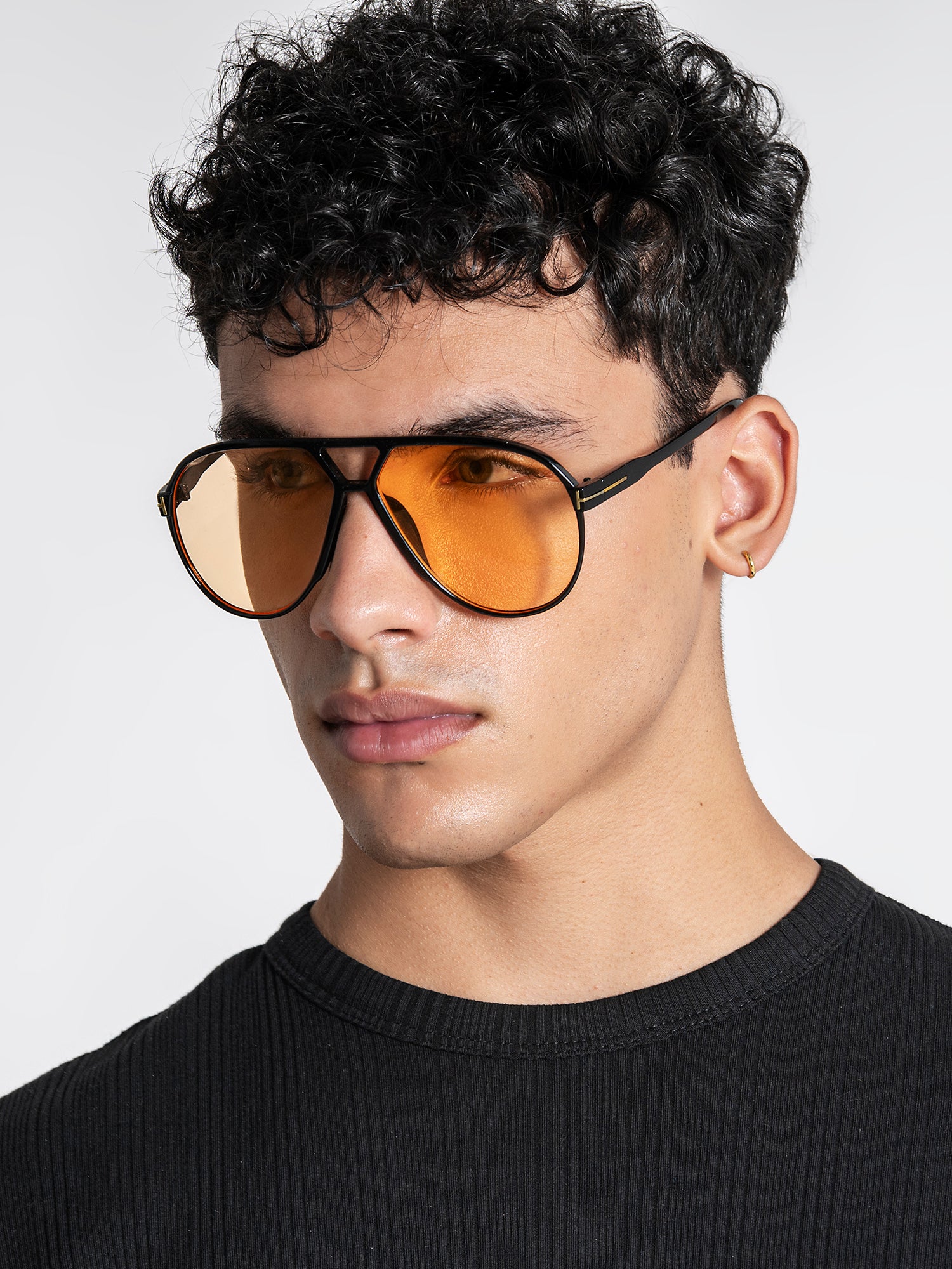 sunglasses / Orange Aviator Sunglasses