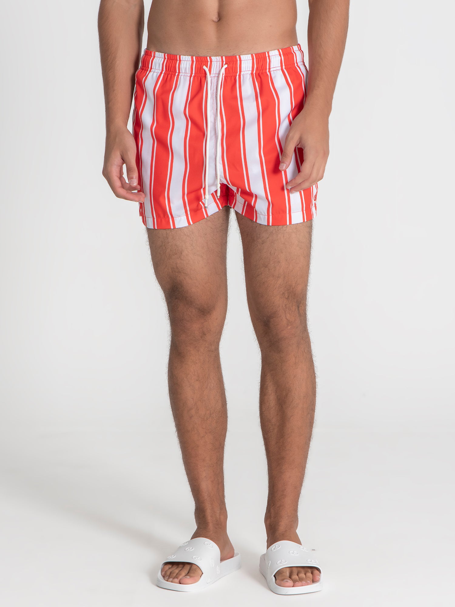 swimshorts / Orange Striped Swimshorts