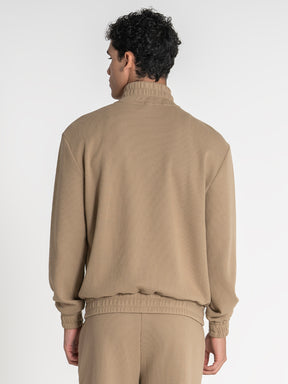zip jackets / Taupe Amber Zip Jacket