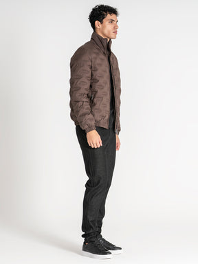 jackets / Brown Code Puffer Jacket