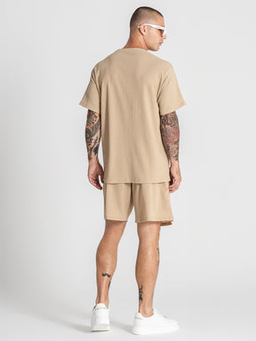 t-shirts / Beige Texture Tee