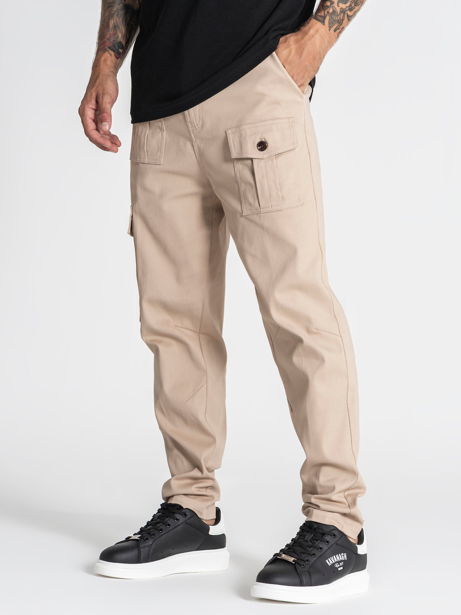 pants / Beige Cargo Chino Pants