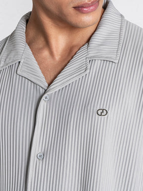 shirts / Grey GG Cuban Shirt