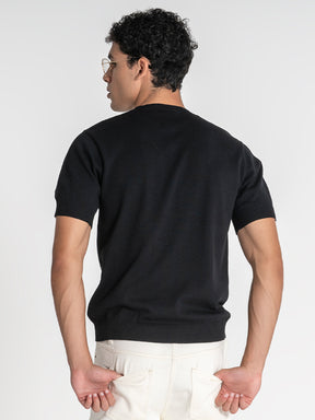 t-shirts / Black Essential Knit Tee