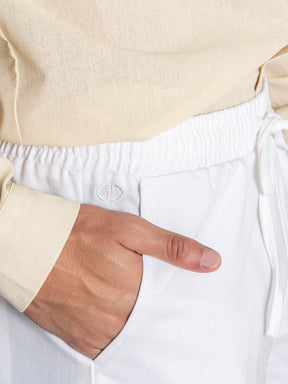 shorts / White GG Linen Shorts