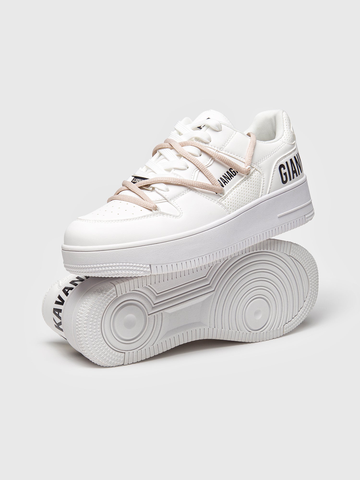 sneakers / White Wrapped Natural Sneakers