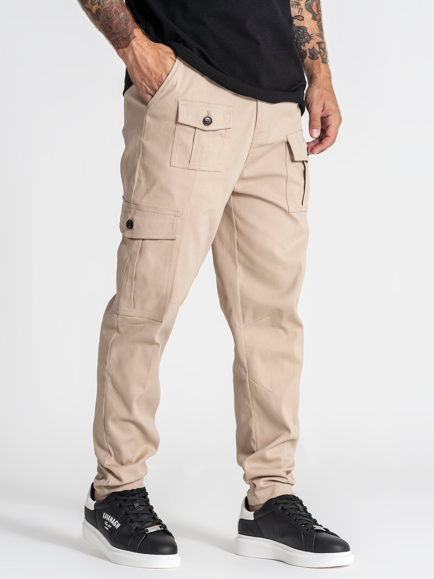 pants / Beige Cargo Chino Pants