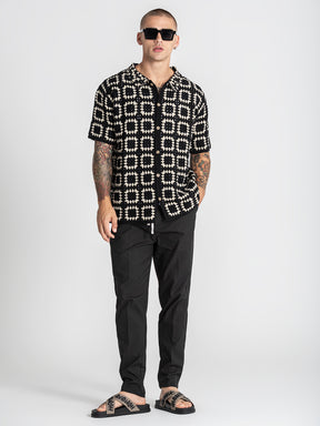 shirts / Black Nature Knit Shirt