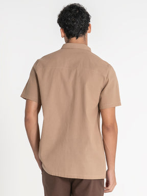 shirts / Taupe GG Linen Shirt