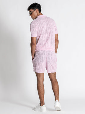 polos / Light Pink Identity Knit Set