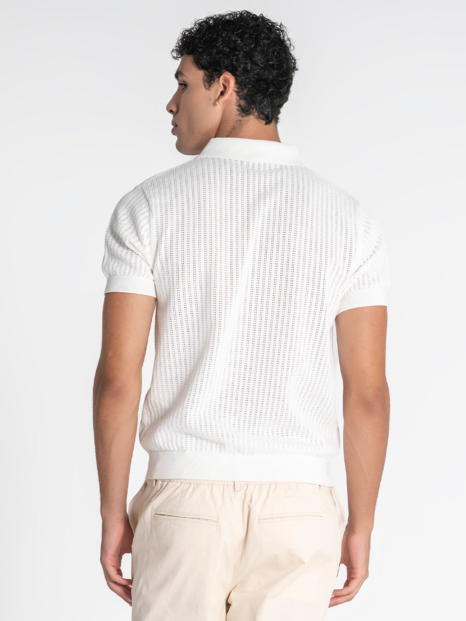 polos / White Sense Knit Polo