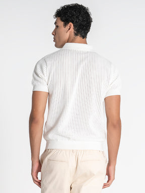 polos / White Sense Knit Polo