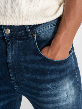 jeans / Dark Blue Zipper Jeans