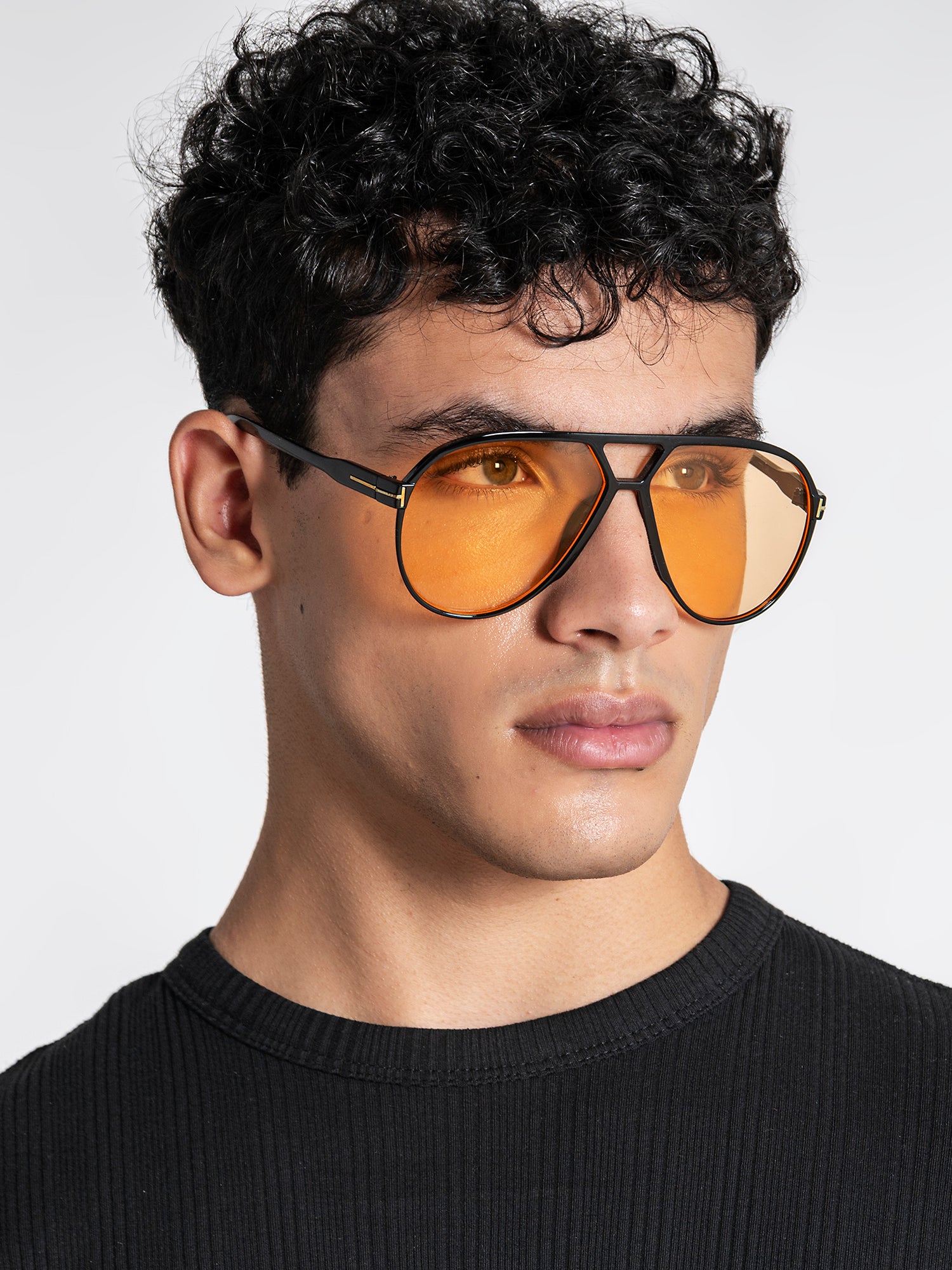 sunglasses / Orange Aviator Sunglasses