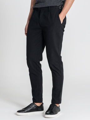 pants / Black Pleated Chino Pants