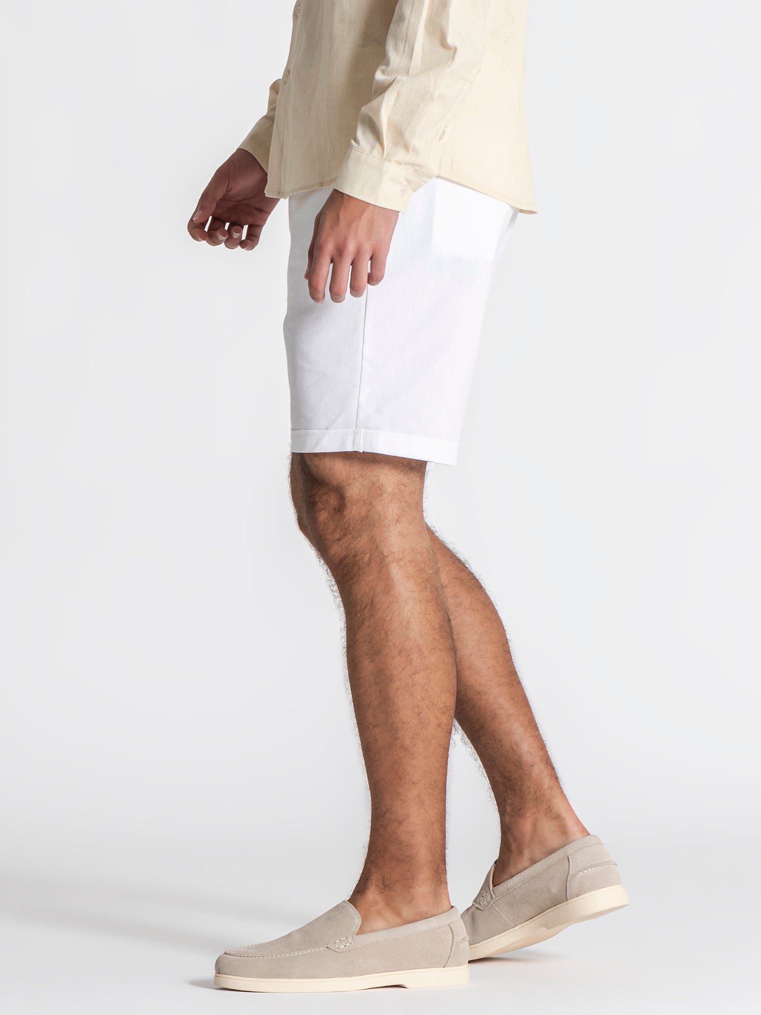 shorts / White GG Linen Shorts