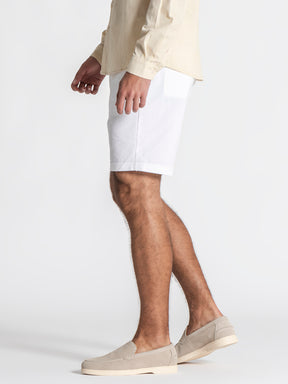 shorts / White GG Linen Shorts