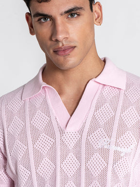 polos / Light Pink Identity Knit Set