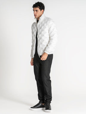 jackets / White Code Puffer Jacket