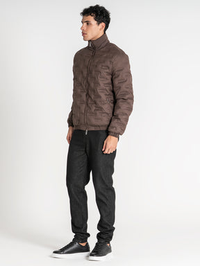 jackets / Brown Code Puffer Jacket