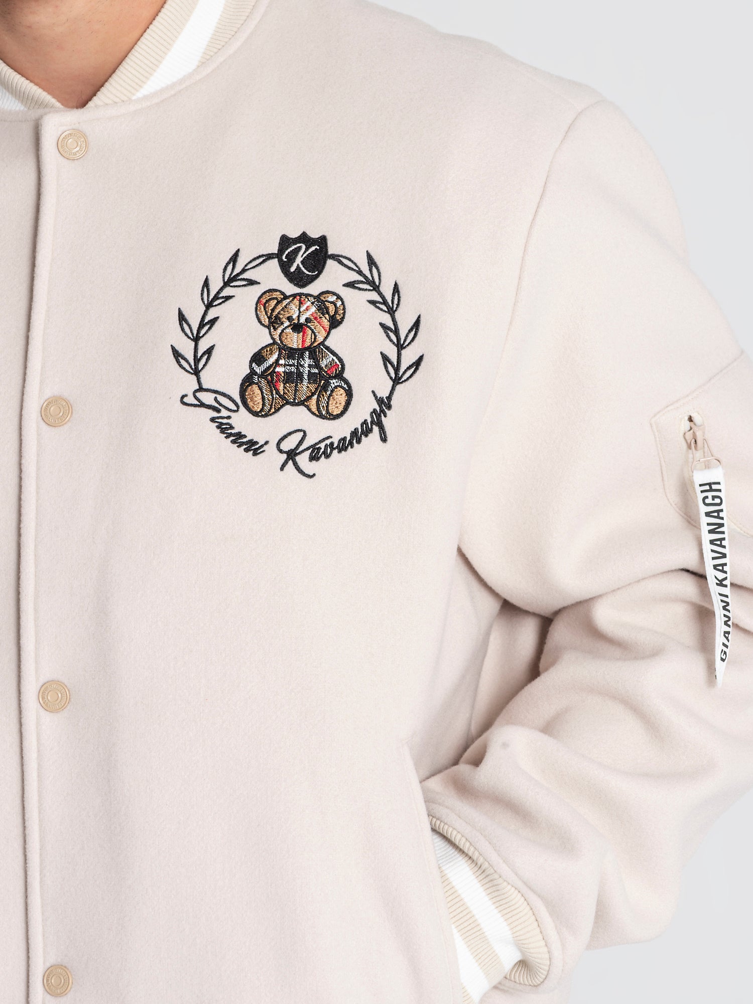 bombers / Beige Noble Bear Bomber Jacket