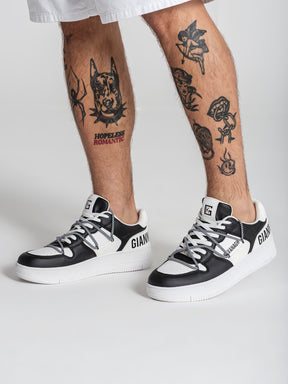 sneakers / Black Wrapped Striped Sneakers