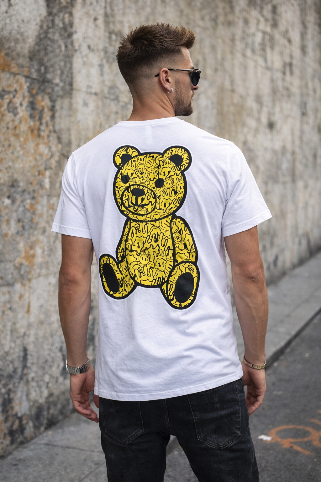 White Smiley Bear Tee