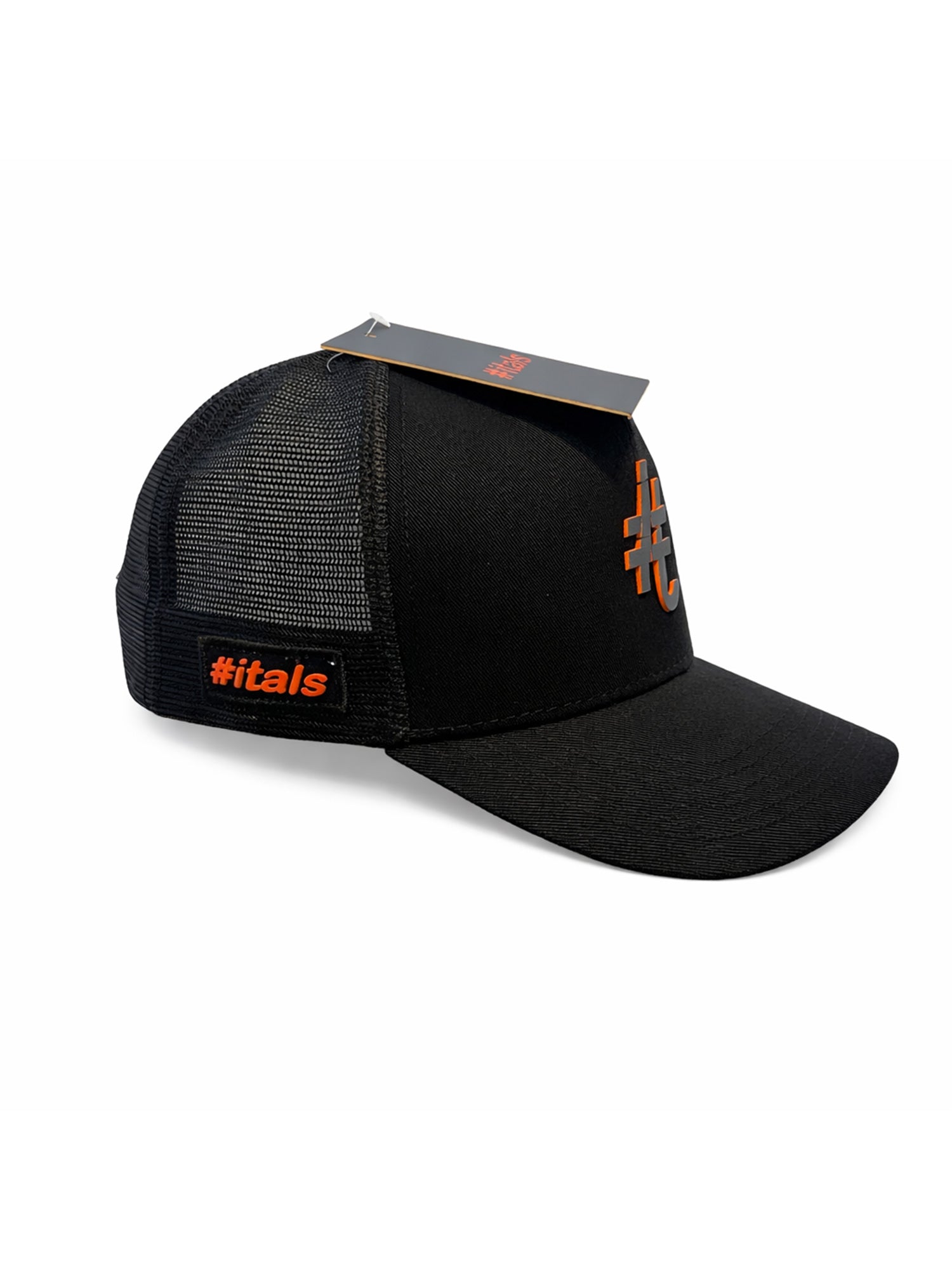 Boné Itals Preto Brasão Preto com Relevo